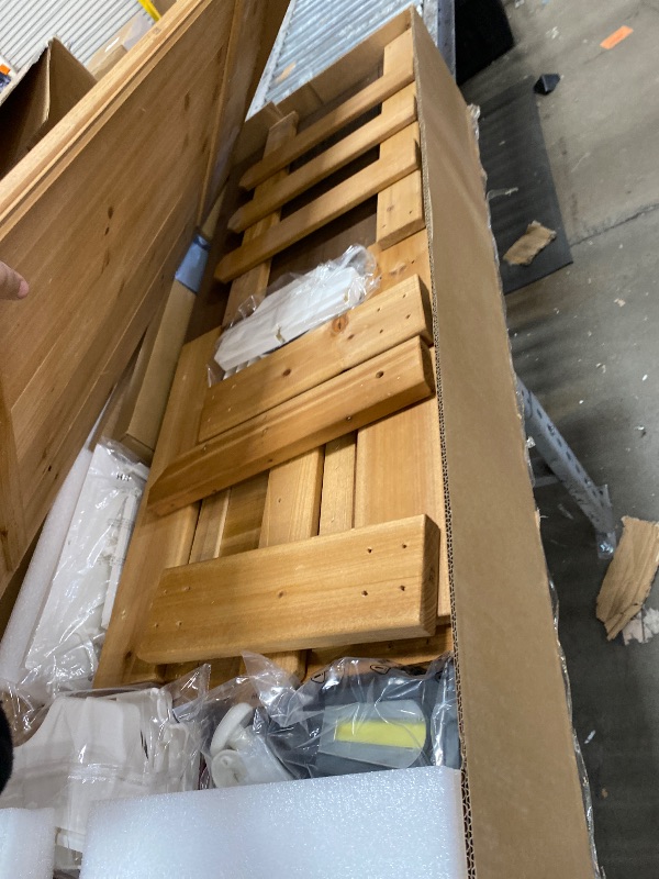 Photo 1 of **** PARTIAL SET, MISSING BOX 2 OF 2***

Backyard Discovery Aspen Cedar Wooden Kids Playhouse Cottage with Play Kitchen, Snack Bar, Picnic Bench, Dinner Bell, Mailbox, Dutch Door, Flowerpot Holders, Toy Lights, Country Style for Outdoor Play