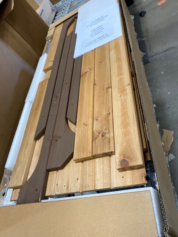 Photo 1 of **** PARTIAL SET, MISSING BOX 2 OF 2***

Backyard Discovery Aspen Cedar Wooden Kids Playhouse Cottage with Play Kitchen, Snack Bar, Picnic Bench, Dinner Bell, Mailbox, Dutch Door, Flowerpot Holders, Toy Lights, Country Style for Outdoor Play