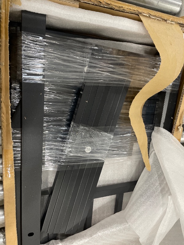 Photo 1 of ***PARTS ONLY***Bellemave Queen Loft Bed with Desk & Storage Stairs, Metal Queen Size Loft Bed Frame with Iron Nets, LED Lights & USB Ports, Heavy Duty Adult LoftBed for Bedroom, Noise-Free, Black