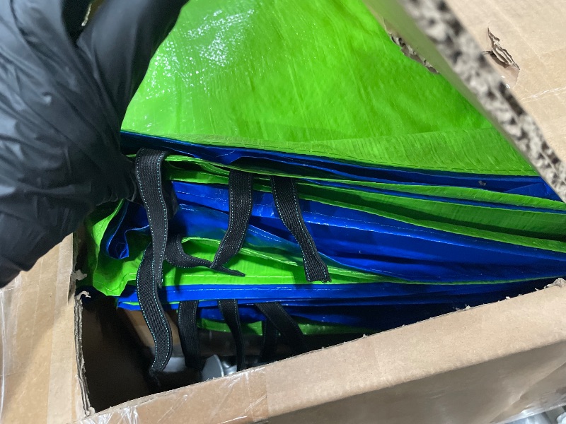 View 3 of **BOX 2 IS MISSING**Skepphlay 16 FT Trampoline, Large Outdoor Trampolines with Basketball Hoop, Round Large Trampoline Outdoor with Enclosure, ASTM Approved Backyard Trampolines for Kids with Dual Color Pad