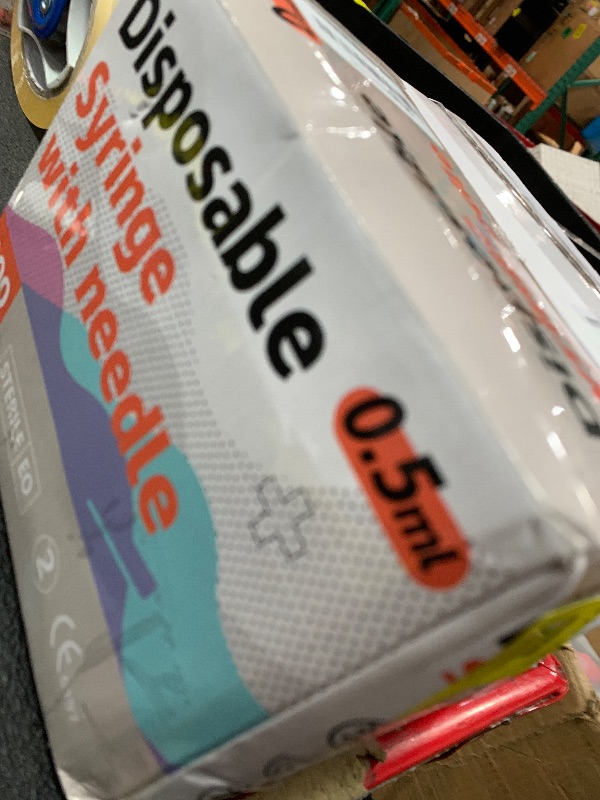 Photo 1 of 0.5ML Syringe, Lab Supplies Syringes 31G 5/16 Inch, Individually Wrapped, Pack of 100