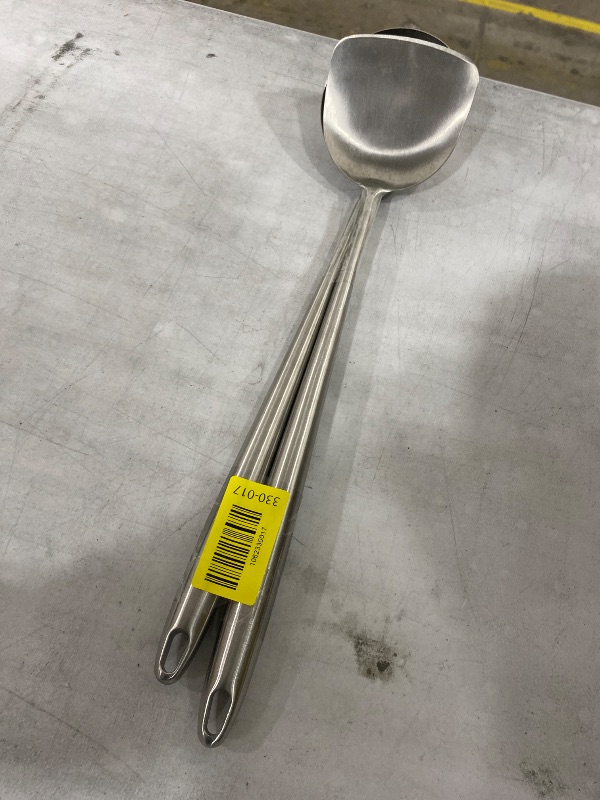 Photo 1 of 17” Wok Spatula and Ladle - 304 Stainless Steel Wok Tools Set, 2-Pieces Extra Long Handle Cooking Tools, All Metal Wok Utensils and Wok Accessories for Cast Iron/Carbon Steel Wok