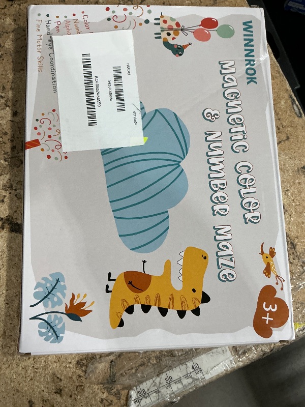 Photo 1 of 2 in 1 Magnetic Color and Number Maze, ABC Alphabet Puzzles Board Magnet Ice Cream Toys, Montessori Educational Magnet Puzzle, Preschool Learning Counting Toys for 2 3 4 5 Birthday Gifts