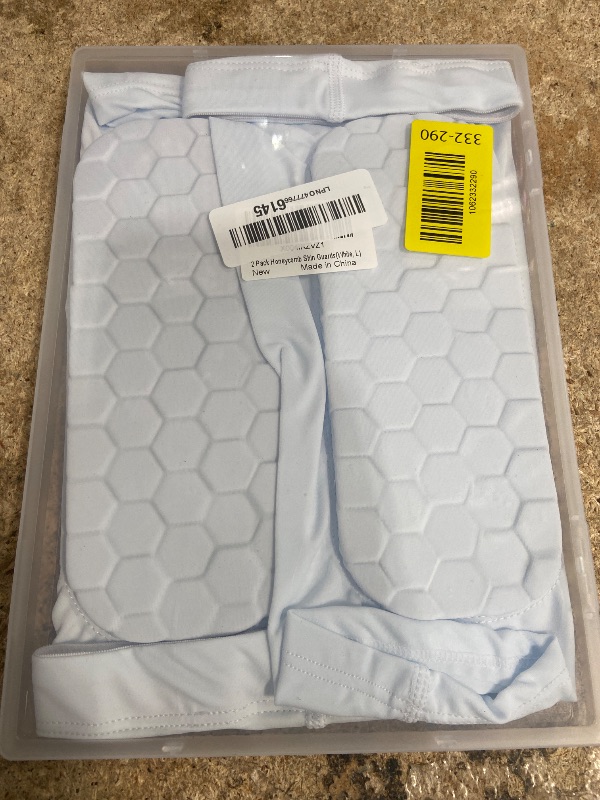 Photo 1 of 2 Pack Soccer Shin Guards Soccer Adult, Soccer Shin Guards for Kids Soccer Shin Pad with Honeycomb Pads, Shin Defender Shin Guard Sleeves, Ski Shin Guards Ski Shin Pads (White, Large)