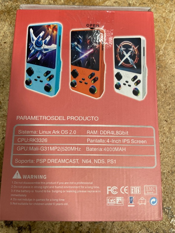Photo 1 of ***FOR PARTS ONLY/ DAMAGED SCREEN / WONT POWER ON*** GWALSNTH V40 MAX Retro Handheld Game Console, 40000 Games Preloaded 256G TF Card, Built-in 49+ Emulators, 4.0 Inch 4K HD IPS Screen, 4000mAh Battery, Portable Pocket Video Game Console (White Color)