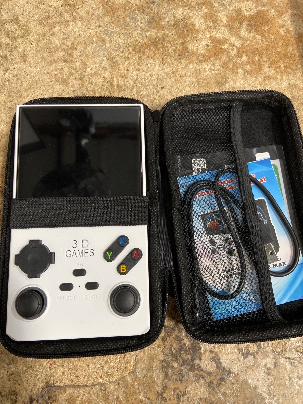 Photo 1 of ***FOR PARTS ONLY/ DAMAGED SCREEN / WONT POWER ON*** GWALSNTH V40 MAX Retro Handheld Game Console, 40000 Games Preloaded 256G TF Card, Built-in 49+ Emulators, 4.0 Inch 4K HD IPS Screen, 4000mAh Battery, Portable Pocket Video Game Console (White Color)