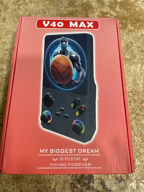 Photo 1 of ***FOR PARTS ONLY/ DAMAGED SCREEN / WONT POWER ON*** GWALSNTH V40 MAX Retro Handheld Game Console, 40000 Games Preloaded 256G TF Card, Built-in 49+ Emulators, 4.0 Inch 4K HD IPS Screen, 4000mAh Battery, Portable Pocket Video Game Console (White Color)