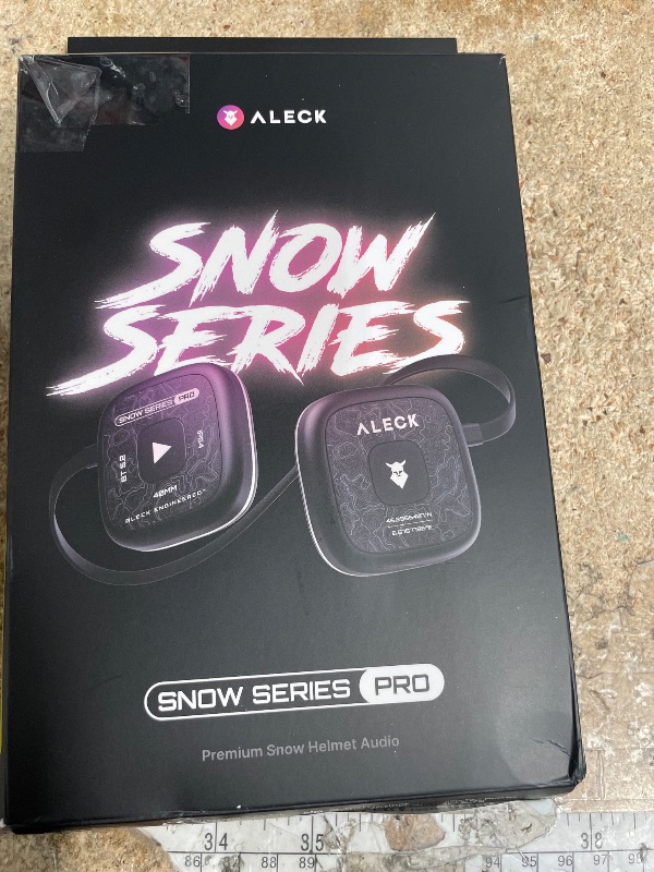 Photo 1 of **NON FUNCTIONAL** ALECK Snow Series Pro Wireless Bluetooth Ski & Snowboard Helmet Speakers, Fits Audio-Ready Helmet Ear Pockets, Glove Friendly Controls, Built-in Mic for Hands-Free Calls