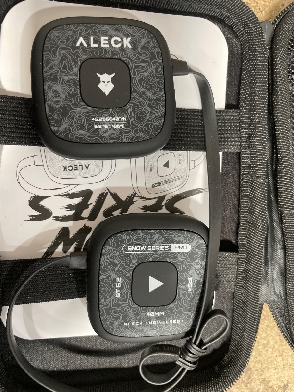 Photo 1 of **NON FUNCTIONAL** ALECK Snow Series Pro Wireless Bluetooth Ski & Snowboard Helmet Speakers, Fits Audio-Ready Helmet Ear Pockets, Glove Friendly Controls, Built-in Mic for Hands-Free Calls