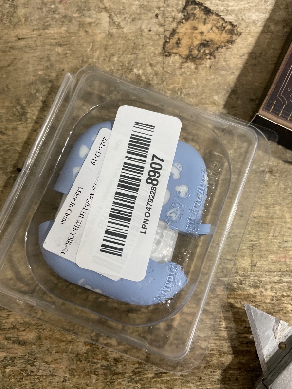 Photo 1 of (with Cute Keychain) Girovo Compatible with Apple Airpods 4 Case 2024 Women, Soft Silicone Two-Tone Funny Cartoon Engraved Portable 360° Full Protection Anti-Scratch Air pod 4 Case Blue/White