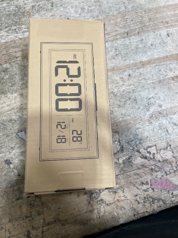 Photo 1 of ALANAS Battery Operated Alarm Clock, Portable Digital Clock with Large Display, Snooze, Temperature & Date, Auto-Dim Night Light for Easy Reading, Ideal for Seniors, Kids, Bedroom, Travel, Nightstand