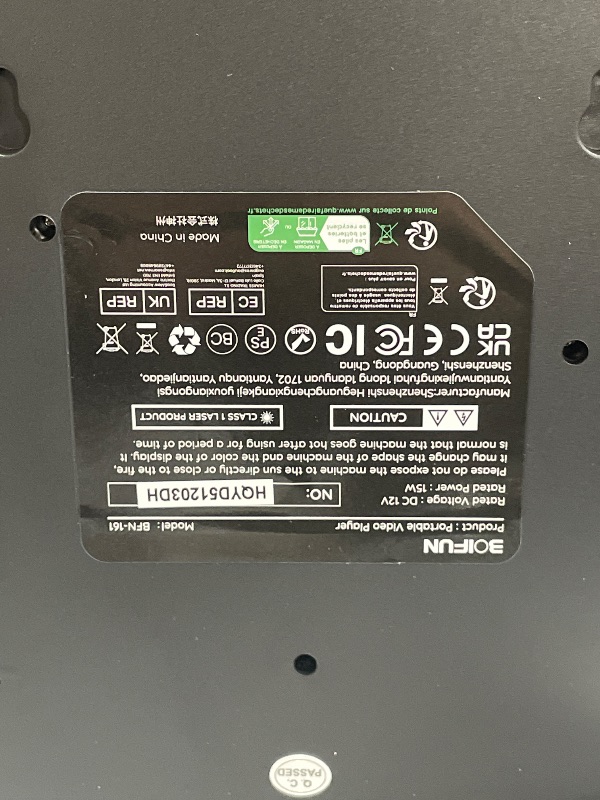 Photo 1 of *** DAMGED SCREEN SHOWN ****17.5" Portable DVD Player with 15.6" Large HD Screen, 6 Hours Rechargeable Battery, Support USB/SD Card/Sync TV and Multiple Disc Formats, High Volume Speaker, Black