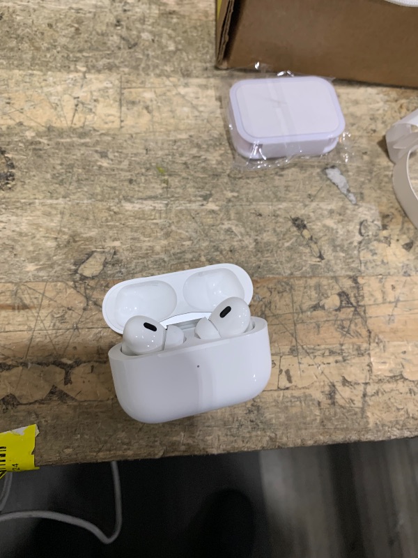 Photo 1 of *** LOCKED ICLOUD *** Apple AirPods Pro 2 Wireless Earbuds, Active Noise Cancellation, Hearing Aid Feature, Bluetooth Headphones, Transparency, Personalized Spatial Audio, High-Fidelity Sound, H2 Chip, USB-C Charging