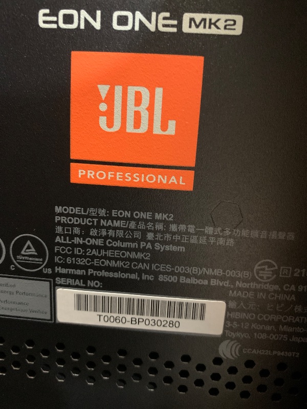 Photo 1 of ***FACTORY SEALED***JBL Professional EON ONE Mk2 Active Battery-Powered Column Line Array Speaker System, 1500W Peak Power, 10", Bluetooth Wireless Audio, 5 Channel Mixer, Portable PA for DJs, Musicians, Events, Black