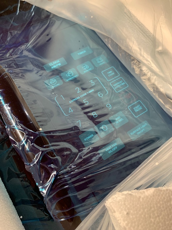 Photo 1 of ************MAJOR DENT*************
GASLAND 1.7 Cu.ft. Over the Stove Microwave, 30 Inch Over the Range Microwave with 10 Power Levels, One Touch Cooking, 300 CFM,1000W, LED, Turntable, Sensor Cook, Over The Stove Microwave Oven, Black