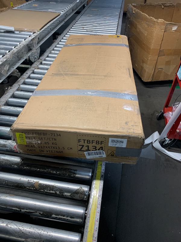 Photo 1 of ***PARTIAL SET***BOX 1 OF 2***
DWVO Queen Size Bed Frame with Bookcase Headboard and 4 Storage Drawers, RGB LED Bed Frame with Type-C & USB Charging Station Storage Headboard Bed, No Box Spring Needed, Noise Free, Grey