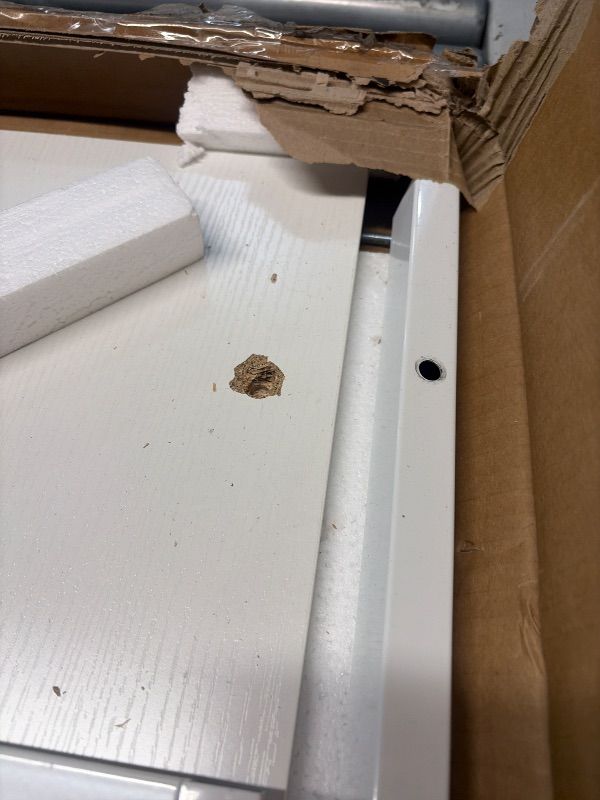 Photo 1 of ***MINOR DAMAGE***
ODK 54 Inches Large Computer Desk for Home Office, Modern Desk for Small Spaces, Writing Desk with Headphone Hooks, White