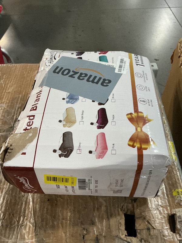 Photo 1 of ***MISSING PLUG IN OR CORD**

Homemate Electric Heated Blanket Full Size - 72"x84" Heated Bed Blanket Throw with 10 Heating Levels 8 Hours Auto Off Fast Heating Over-Heat Protection-Ultra Soft Flannel ETL Certified, Grey