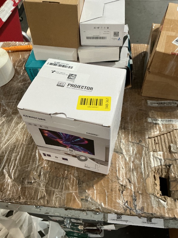 Photo 1 of ?Electric Focus?Magcubic Mini Projector 4K Support, Portable Projector with WiFi 6 and Bluetooth 5.4, Smart Proyector, 5W Soundbase Speaker, 180°Rotation for Home Theater