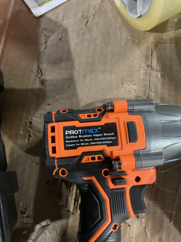 Photo 1 of * may or may not be missing pieces *
Protmex 900Ft-lbs (1200N.m) Impact Wrench, 1/2" Cordless Impact Driver, 21V High Torque Power Impact Gun - 2x4.0Ah Batteries, Variable Speeds Impact Motor for Pickup Truck/Family Car (Orange Red)