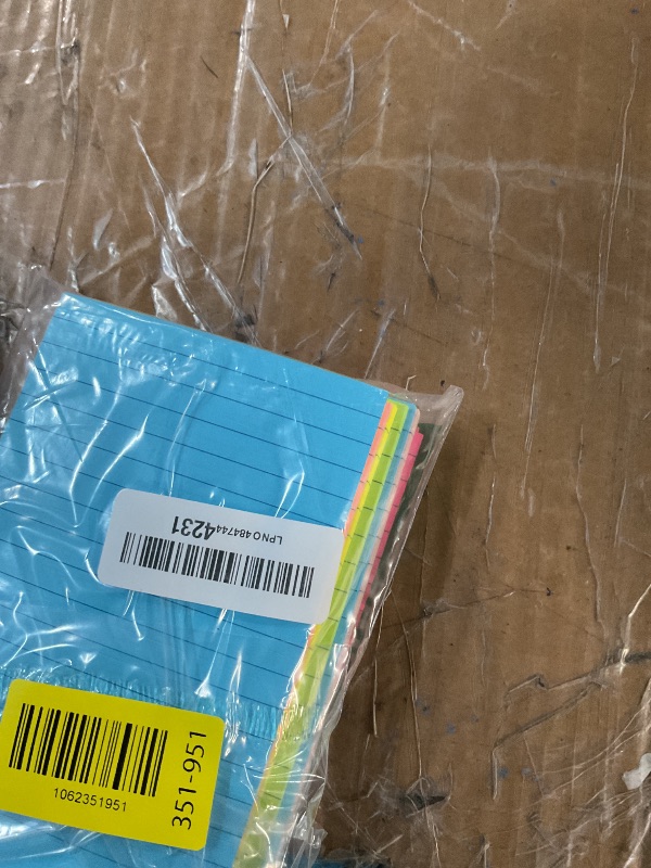 Photo 1 of (15 Pads) Lined Sticky Notes 4x6 in Post, 7 Bright Colors with Lines Self-Stick Note Pad it, Strong Adhesive, Big Rectangular Sticky Pads for Office, Home, School, Meeting