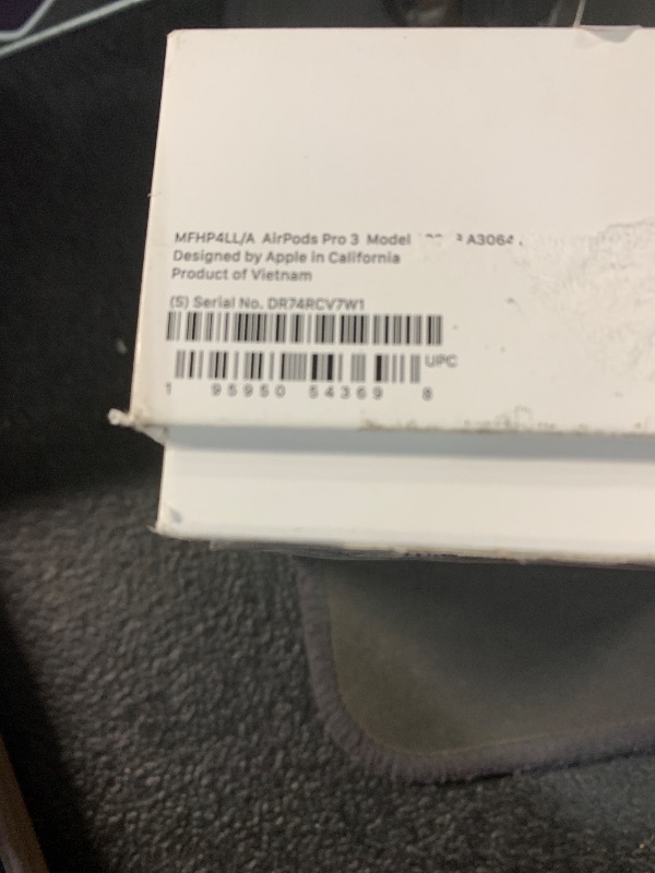 Photo 1 of ***(HEAVILY USED/ MINOR DAMAGE)***Apple AirPods Pro 3 Wireless Earbuds, Active Noise Cancellation, Live Translation, Heart Rate Sensing, Hearing Aid Feature, Bluetooth Headphones, Spatial Audio, High-Fidelity Sound, USB-C Charging