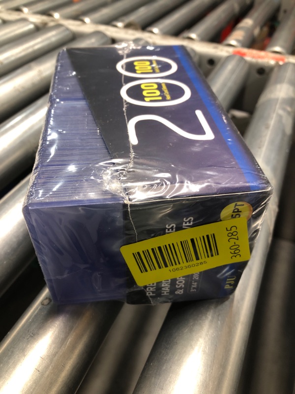 Photo 1 of ***FACTORY SEALED***200 Hard Plastic Card Sleeves, Premium Card Sleeves, 3"x 4" Baseball Cards Protectors Plastic, Sports Trading Baseball Game Holder (100 Hard Sleeve + 100 Soft Sleeve)