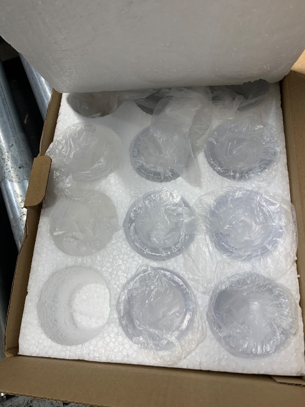 Photo 1 of ***Only 8***
Romcanmy Glass Candlestick Holders Set of 12, Clear Ribbed Taper Candle Holders with Adhesive Wax, Reversible Crystal Tealight Candle Holder Set for Wedding Table Centerpieces Party Home Decor