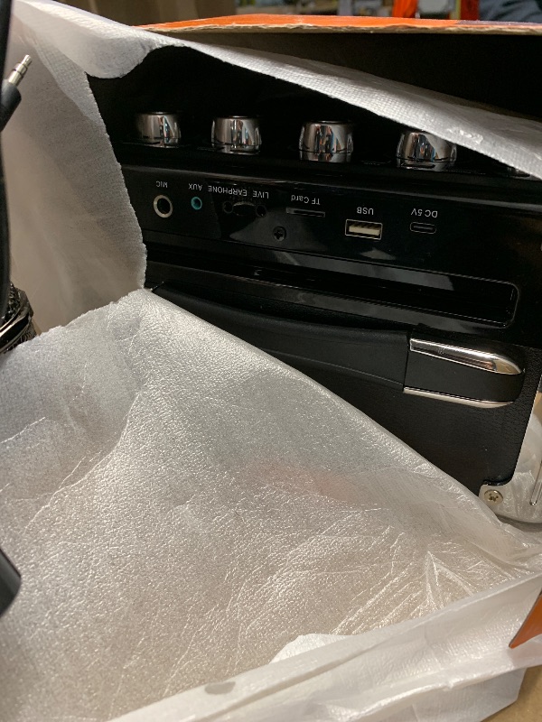 Photo 1 of ***MISSING PARTS***
araoke Machine with 2 Microphones: HWWR Portable Karaoke Machine for Adults Kids, Bluetooth 5.3 Party Speaker with Bass/Treble Adjustment, PA System Remote/DJ Lights, Support REC/USB/AUX