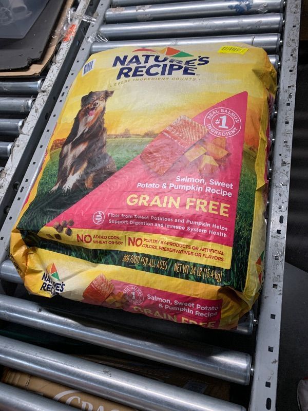 Photo 1 of ***FACTORY SEALED***Nature's Recipe Grain Free Dry Dog Food, Salmon, Sweet Potato & Pumpkin Recipe, 34 lb. Bag
