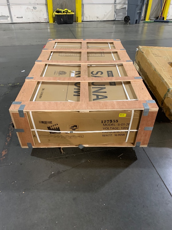 Photo 1 of ***FACTORY SEALED******TRUCK/TRAILER PICKUP ONLY***
RESTISLAND Infrared Sauna with Red Light Therapy, 1-2 Person Full Spectrum Sauna for Home, Indoor Canadian Hemlock Wood Dry Saunas Room with Bluetooth Speakers, 7 Color Therapy Lights, Rapid Heating