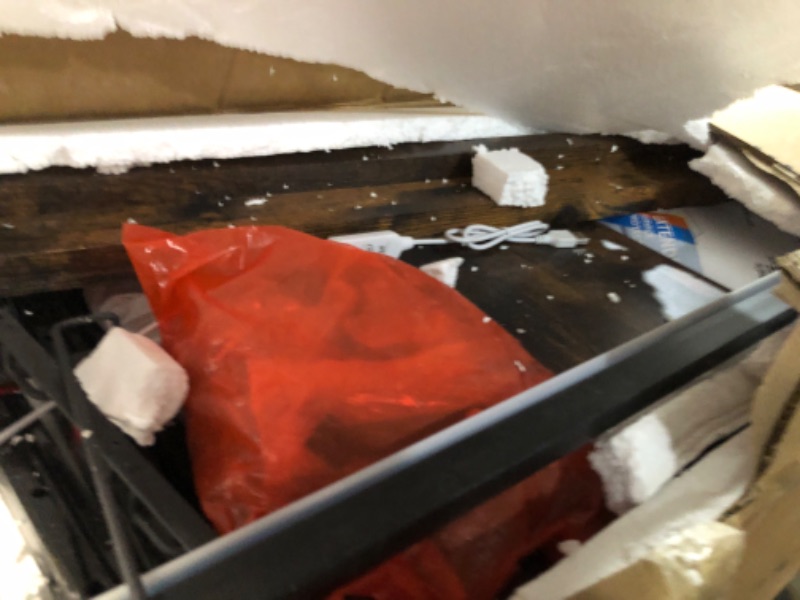 Photo 1 of ***STOCK PHOTO FOR REFERENCE ONLY (COLOR IS BROWN, NOT WHITE)*** Crosley Furniture Avery Rolling Kitchen Island Storage Cart with Shelves, Microwave Stand, Coffee Bar, Distressed White