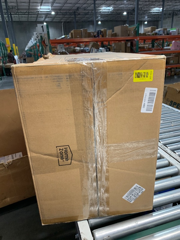 Photo 1 of ***DAMAGED - SEE NOTES/PICTURES*** Home Zone Living 16 Gallon Kitchen Trash Can with Dual Compartments for Recycling, Stainless Steel, Silver, 60 Liters Total