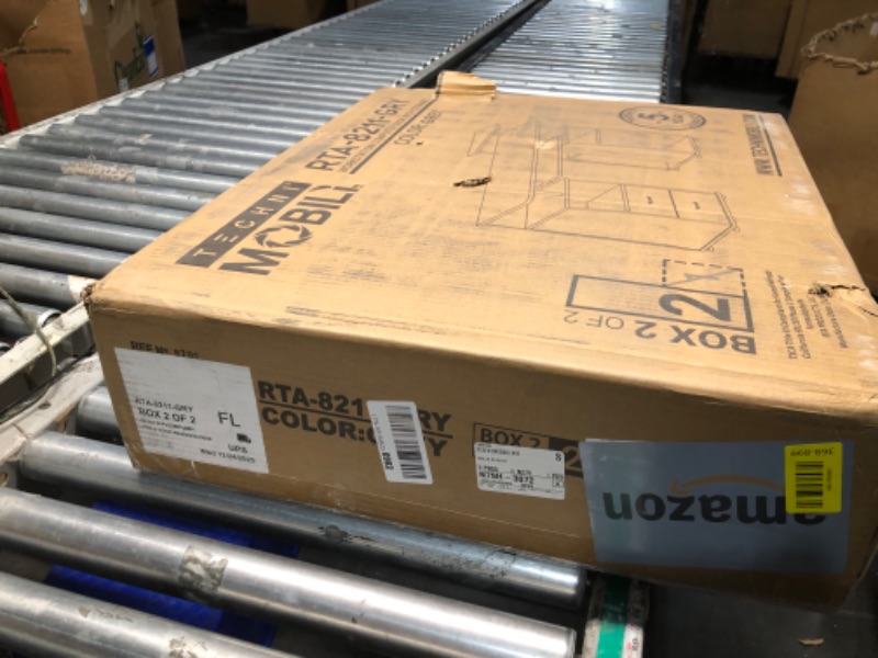 Photo 1 of ***PARTIAL SET - PRICE ADJUSTED***47" Computer Desk with Drawers and Storage, Office Desk with Printer Shelf, Pull Out Shelf and Keyboard Tray, Computer Workstation, Grey