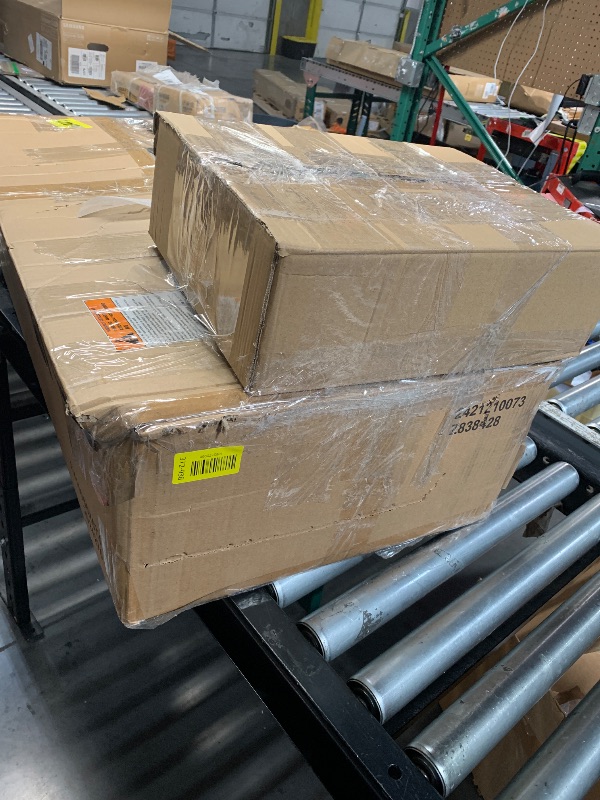 Photo 1 of ***DAMAGED - SEE NOTES/PICTURES***Amazon Basics Kids Corner Wooden Kitchen Toy Playset with Stove, Oven, Sink, Fridge and Accessories, for Toddlers, Preschoolers, Children Age 3+ Years, White & Gray, 39.37"L x 28.35"W x 35.04"H