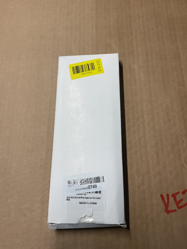 Photo 1 of ***(MISSING SCREW)***Gypie 2 Pack Kitchen Wrap Organizer Door Mount, Aluminum Foil Holder Cabinet Door Organizer Cabinet Storage Basket for Kitchen Wrap/Food Bag Storage, White