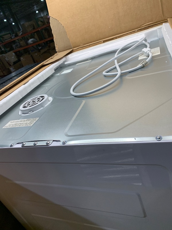 Photo 1 of (OUT of box, missing shifting cap* BLACK+DECKER BCED37 Compact Dryer for Standard Wall Outlet, Small, 4 Modes, Load Volume 13.2 lbs., White