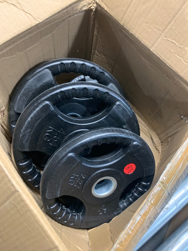 Photo 1 of ***STOCK PHOTO FOR REFERENCE ONLY***
GIKPAL Weight Plates, 2-Inch Rubber Olympic Weight Plate for Weightlifting Strength Training Crossfit
30lbs