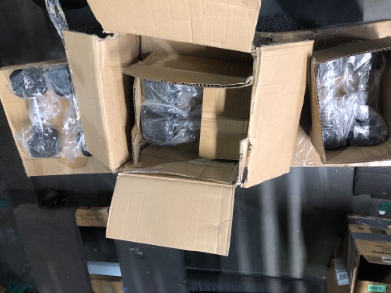 Photo 1 of *SEE NOTES*DUMBBELLS ONLY, MISSING RACK** Fitvids 100 LB Rubber Coated Hex Dumbbell Set with Storage Rack, 5-25LB Hand Weight Set with Anti-Slip Grip for Home Gym, 55Lbs