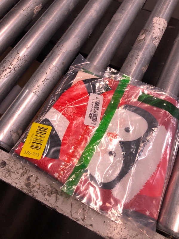 Photo 1 of ***(HEAVILY USED/ MINOR DAMAGE)***KFXHANGD Kids Penguin Christmas Stocking 18 Inches, Penguin Christmas Decor, Red Penguin Xmas Stockings, Hanging Christmas Stockings for Kids Girls, Penguin Fireplace Christmas Tree Decorations