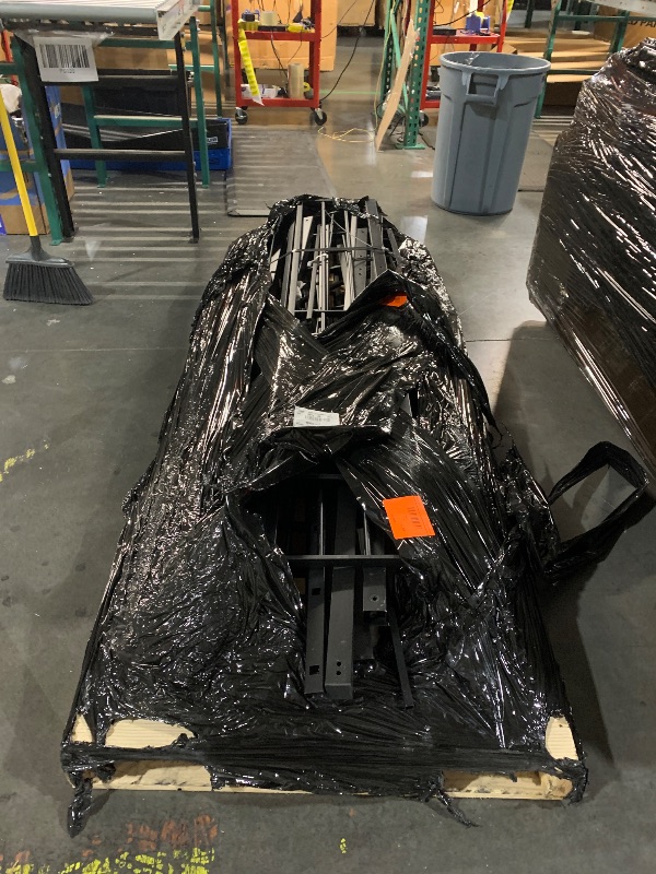 Photo 1 of ***MISSING PARTS***
PVWIIK Triple Bunk Bed with Built-in Ladder and Full-Length Guardrails for 3 Kids,Metal L-Shaped Bunk Bed,Space Saving Design, No Box Spring Needed, Black