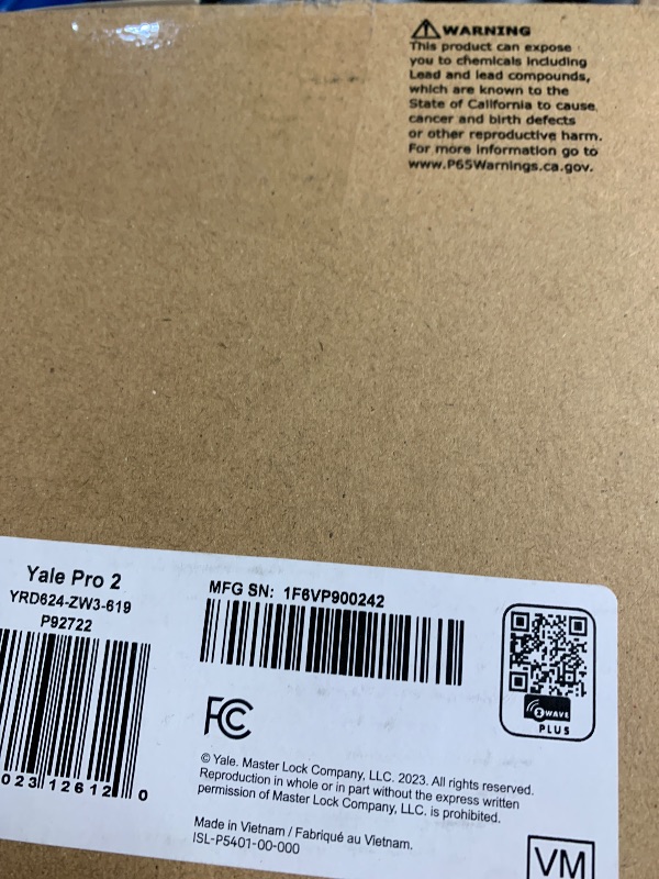 Photo 1 of **DEADBOLT DOOR LOCK, NOT THE HANDLE DOOR LOCK
Yale Assure Lever Entry Door Handle with Keypad, Black Suede Smart Door Lock with Handle, Back-Up Key, and Z-Wave, ?YRL226-ZW2-BSP