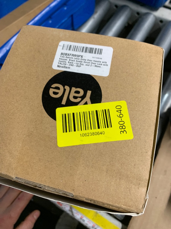 Photo 1 of **DEADBOLT DOOR LOCK, NOT THE HANDLE DOOR LOCK
Yale Assure Lever Entry Door Handle with Keypad, Black Suede Smart Door Lock with Handle, Back-Up Key, and Z-Wave, ?YRL226-ZW2-BSP