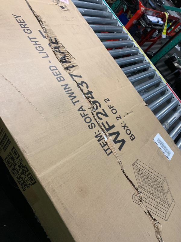 Photo 1 of ***PARTIAL SET - PRICE ADJUSTED***SOFA TWIN BED LIGHT GREY.