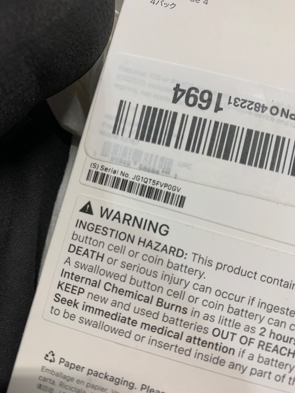 Photo 1 of ***FACTORY SEALED*** Apple AirTag (1st Generation) 4 Pack Keep Track of and find Your Keys, Wallet, Luggage, Backpack, and More. Simple one-tap Set up with iPhone or iPad, Bluetooth