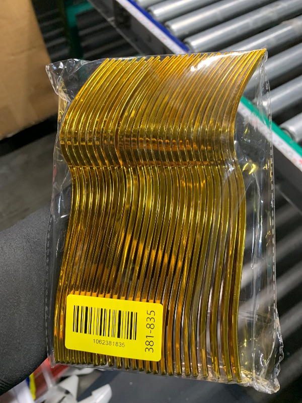 Photo 1 of  Gold Plastic Forks 25pcs