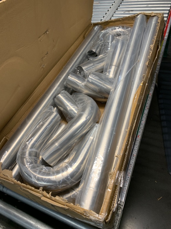Photo 1 of ?DNA MOTORING ZTL-30SS 16 Pcs 3.0 Inches Stainless Steel DIY Custom Exhaust Tubing Mandrel Bend Pipe Straight & U-Bend Kit, Universal Fit