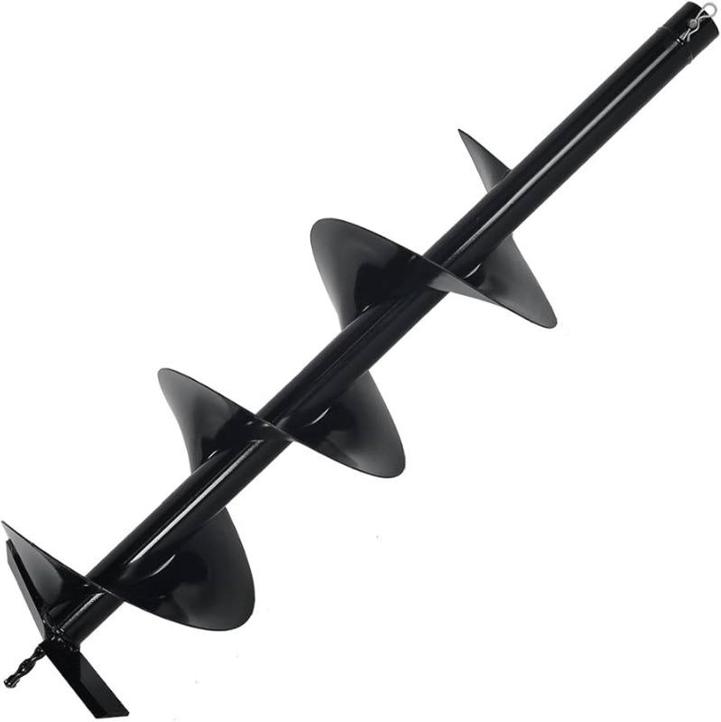 Photo 1 of  8" Replacement Auger Bit for Post Holes Digger Hole Maker Planting Drill 3/4" Shaft Size Plant Fence Hole Digger Gardening DIY Projects