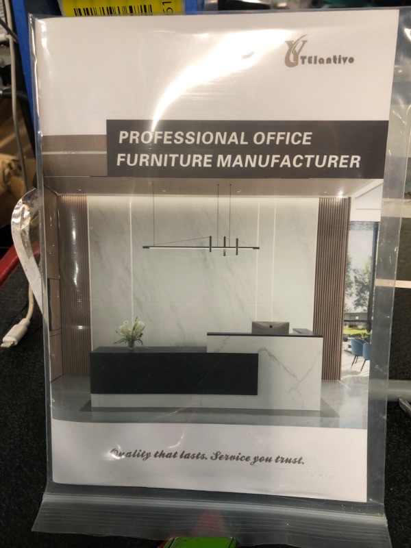 Photo 1 of ***FACTORY SEALED***Reception Desk?Front Desk Reception Room Table, Front Counter,Wooden Checkout Counter, Home Office Table,for Home Office,Checkout,Lobby160 * 75 * 100cm (Right Hight)
