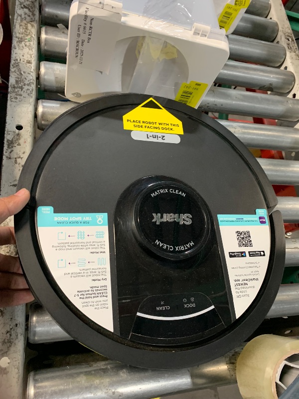 Photo 1 of (just vacuum)
Shark Robot Vacuum & Mop Combo, Powerful Suction, Matrix Plus, 60-Day Debris Capacity, HEPA Bagless Self Empty Base, Sonic Mopping, Home Mapping for Pet Hair - Carpets & Hardfloor, AV2610WA